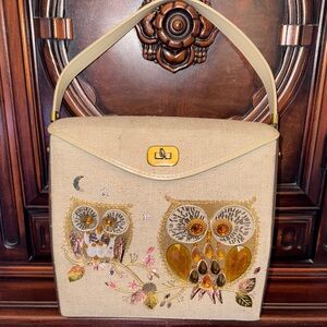Vintage Owl 🦉 Handbag Sequined Box Bag Purse Jeweled Halloween